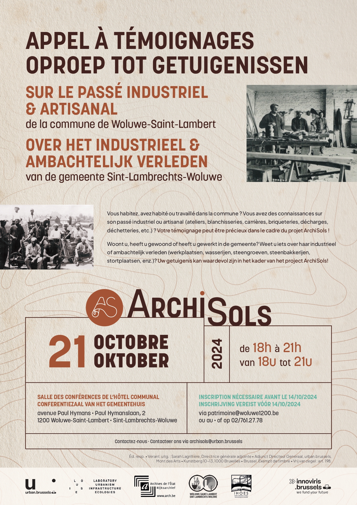 Appel à témoignages sur le passé industriel & artisanal de Woluwe-Saint-Lambert